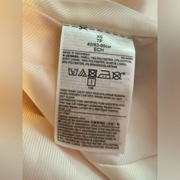 Banana Republic Pink Red Striped One Button Mid-Length Coat Blazer XS - Picture 10 of 11